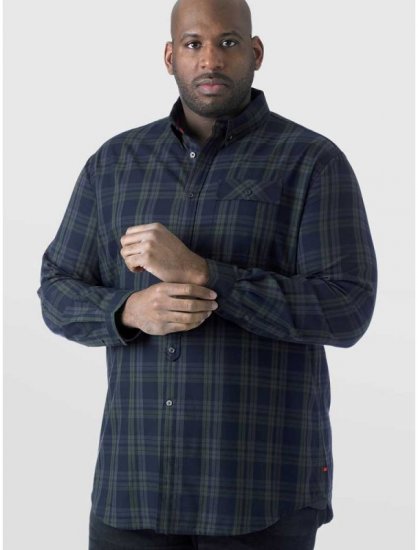 D555 Angelo LS Shirt Navy - Camisas - Camisas 2XL-10XL