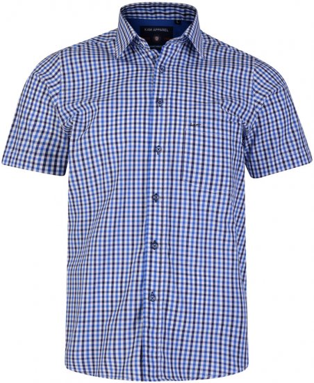 Kam Jeans 6140 Short Sleeve Shirt Navy - Camisas - Camisas 2XL-10XL