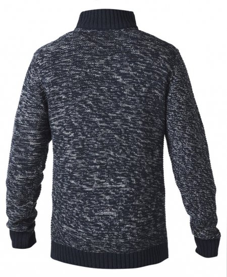 D555 REMINGTON Sweater With Woven Zipper Chest Pocket Navy/Grey - Sudaderas - Sudaderas 2XL-12XL