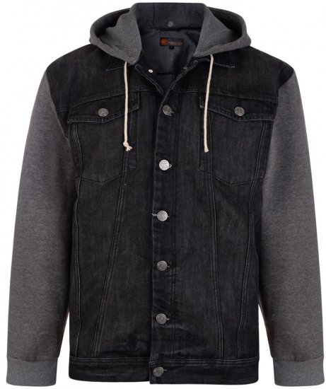 Kam Jeans Conte Denim Jacket Black - Chaquetas - Chaquetas Tallas Grandes 2XL-8XL