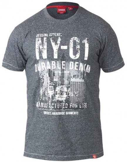 D555 Lorne T-shirt Grey Twist - Camisetas - Camisetas - 2XL-14XL