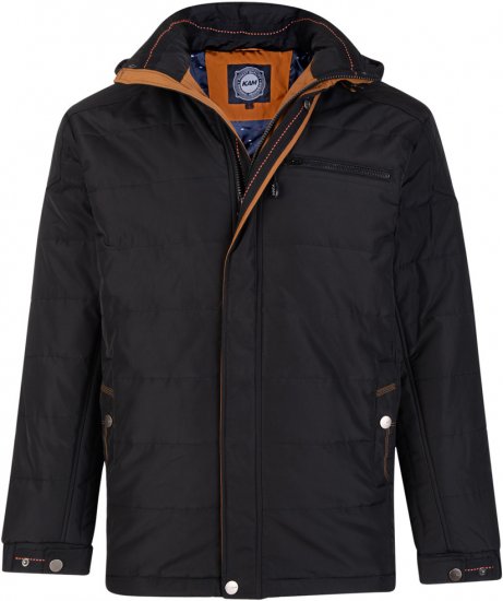 Kam Jeans 65 Padded Jacket Black - Chaquetas - Chaquetas Tallas Grandes 2XL-8XL