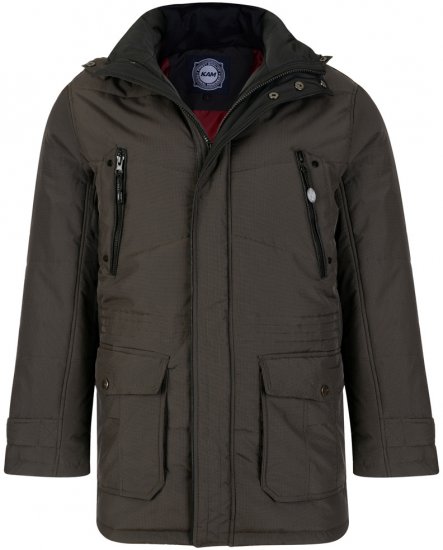 Kam Jeans 68 Long Padded Coat Dark - Chaquetas - Chaquetas Tallas Grandes 2XL-8XL