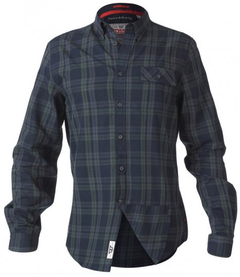 D555 Angelo LS Shirt Navy - Camisas - Camisas 2XL-10XL