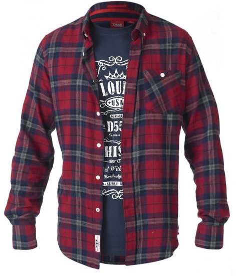 D555 Richard Long Sleeve Shirt & T-shirt Combo - Camisas - Camisas 2XL-10XL