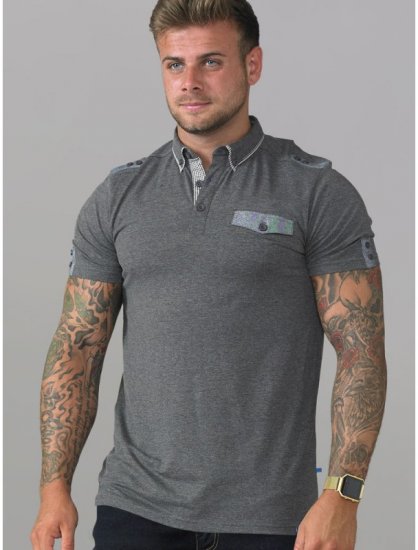 D555 Hogan Polo Charcoal - Polos - Polos 2XL-8XL