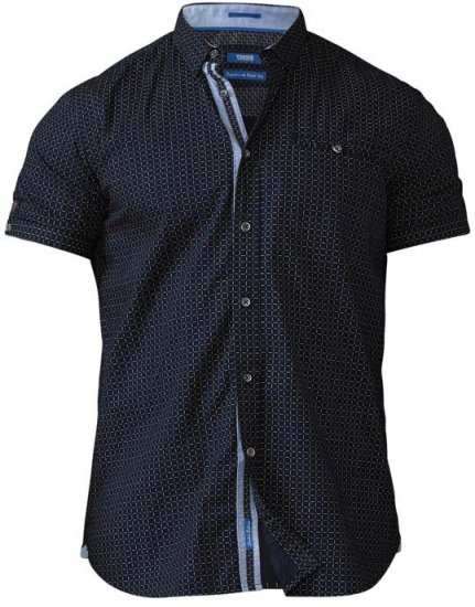 D555 Republic Short Sleeve Shirt Navy - Camisas - Camisas 2XL-10XL