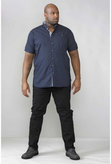 D555 Republic Short Sleeve Shirt Navy - Camisas - Camisas 2XL-10XL
