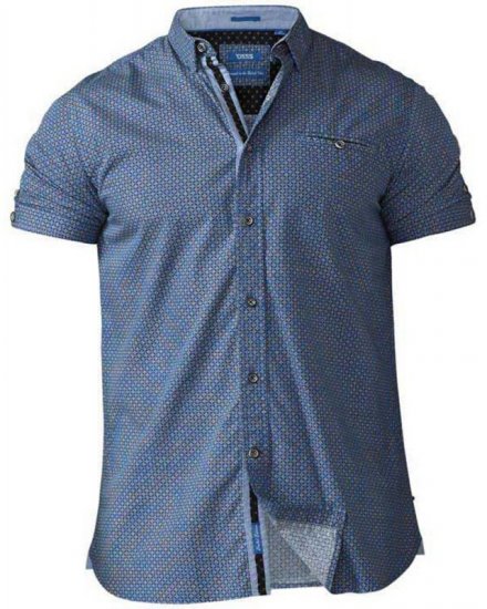 D555 Limburg Short Sleeve Shirt Blue - Camisas - Camisas 2XL-10XL