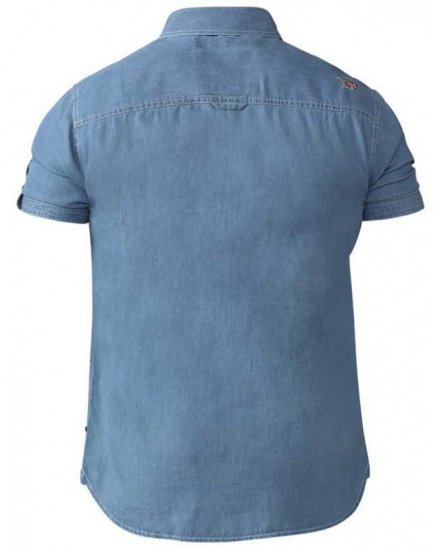 D555 Nathan Short Sleeve Shirt Blue - Camisas - Camisas 2XL-10XL