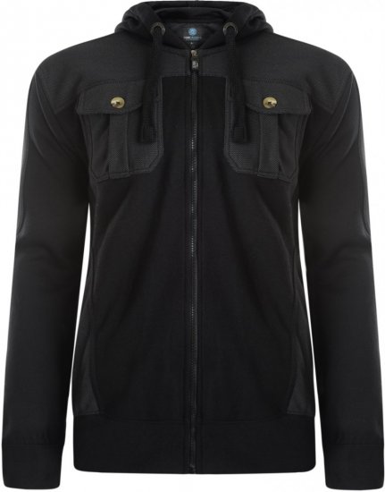 Kam Jeans 700 Contrast Print Hoody Black - Sudaderas - Sudaderas 2XL-12XL