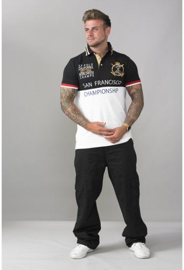 D555 Ernest Polo Black & White - Polos - Polos 2XL-8XL