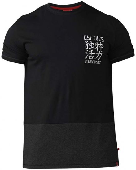 D555 Emerson T-shirt Black & Charcoal - Camisetas - Camisetas - 2XL-14XL