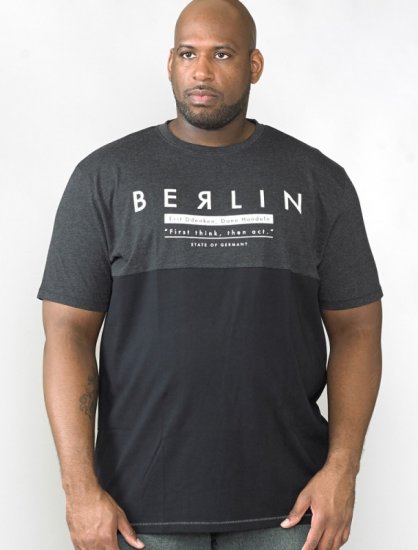 D555 Hamish T-shirt Charcoal & Black - Camisetas - Camisetas - 2XL-14XL