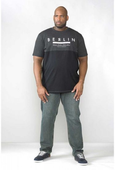 D555 Hamish T-shirt Charcoal & Black - Camisetas - Camisetas - 2XL-14XL