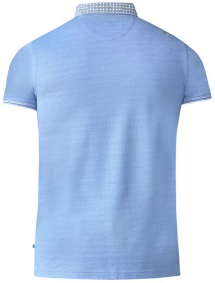 D555 Journey Fine Melange Polo Blue - Polos - Polos 2XL-8XL
