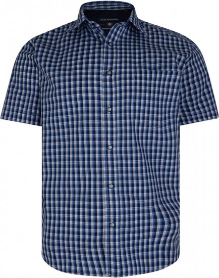 Kam Jeans 6145 Short Sleeve Shirt Navy - Camisas - Camisas 2XL-10XL
