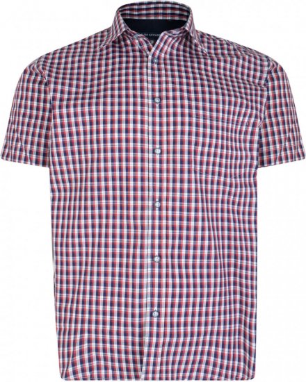 Kam Jeans 6145 Short Sleeve Shirt Red - Camisas - Camisas 2XL-10XL