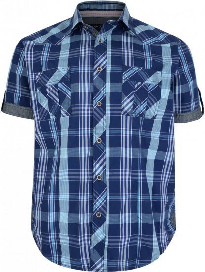 Kam Jeans 6148 Short Sleeve Shirt Navy - Camisas - Camisas 2XL-10XL