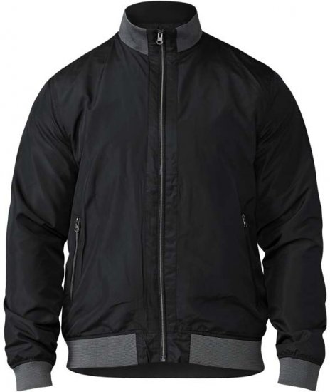 D555 Felix Lightweight Bomber Jacket Black - Chaquetas - Chaquetas Tallas Grandes 2XL-8XL
