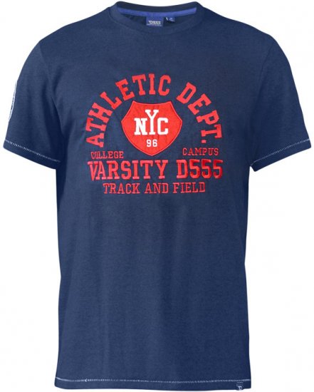 D555 Cyril T-shirt Navy - Camisetas - Camisetas - 2XL-14XL