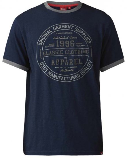 D555 Wilfred T-shirt Navy - Camisetas - Camisetas - 2XL-14XL