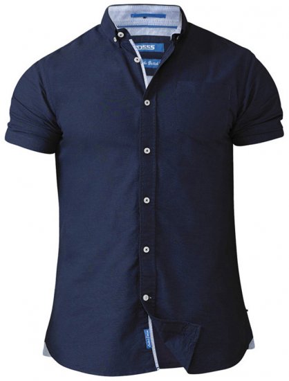 D555 Norman Short Sleeve Oxford Shirt Navy - Camisas - Camisas 2XL-10XL