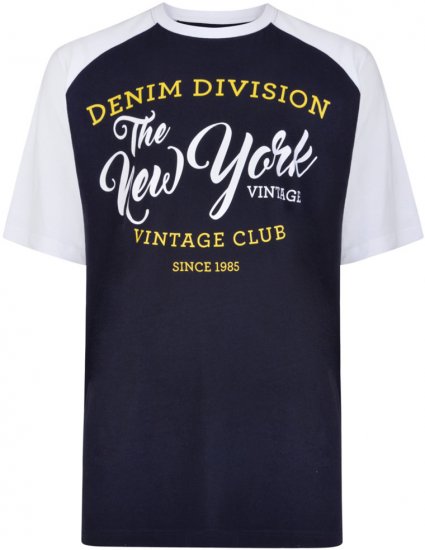 Kam Jeans 5210 Denim Division T-shirt Navy - Camisetas - Camisetas - 2XL-14XL
