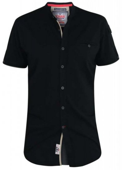 D555 Archer Collarless Shirt Black - Camisas - Camisas 2XL-10XL