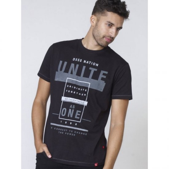 D555 Phillip T-shirt Black - Camisetas - Camisetas - 2XL-14XL