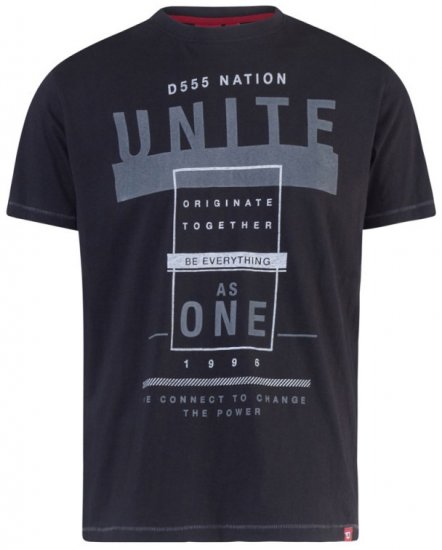 D555 Phillip T-shirt Black - Camisetas - Camisetas - 2XL-14XL