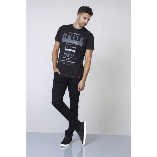 D555 Phillip T-shirt Black - Camisetas - Camisetas - 2XL-14XL