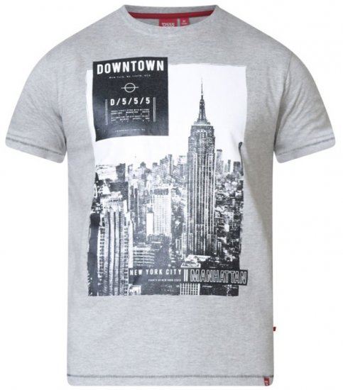 D555 Clive T-shirt Grey - Camisetas - Camisetas - 2XL-14XL