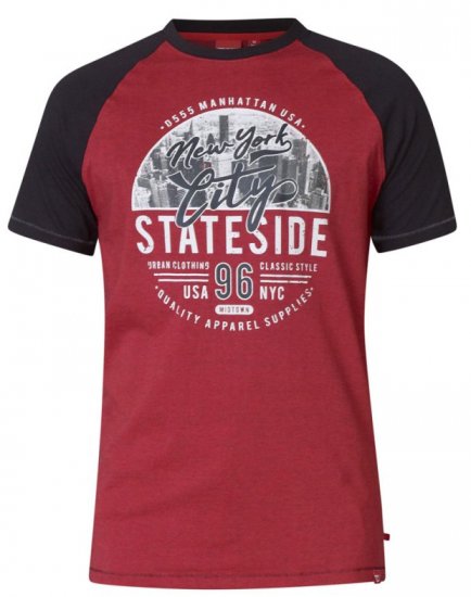 D555 Jarvis T-shirt Red - Camisetas - Camisetas - 2XL-14XL