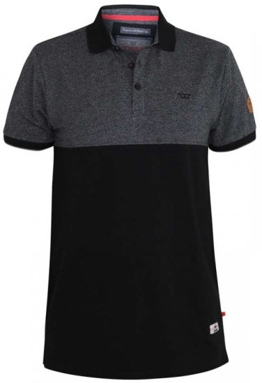 D555 Stefhen Polo Black - Polos - Polos 2XL-8XL