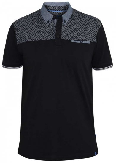 D555 Brent Polo Black - Polos - Polos 2XL-8XL
