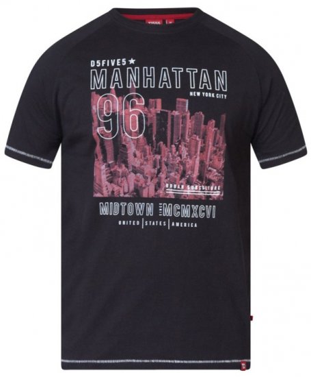D555 Perry T-shirt Black - Camisetas - Camisetas - 2XL-14XL