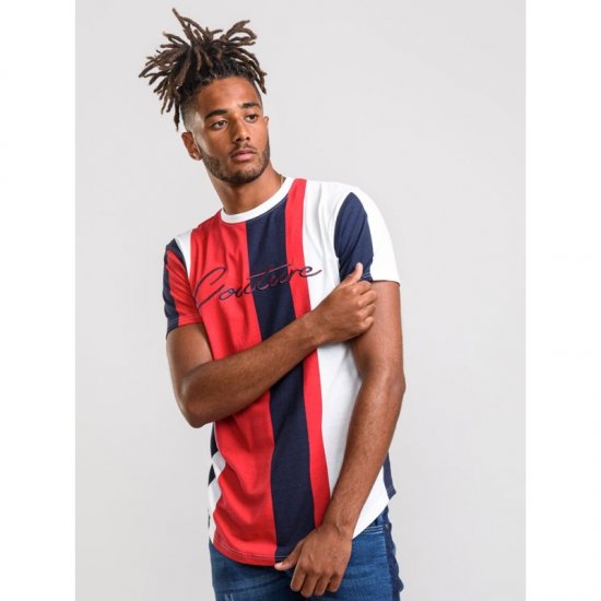 D555 Bancroft T-shirt Red/Navy - Camisetas - Camisetas - 2XL-14XL