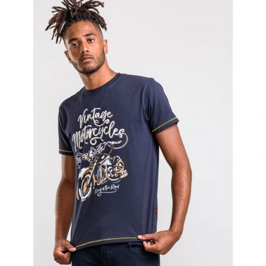 D555 Slater T-shirt Navy - Camisetas - Camisetas - 2XL-14XL