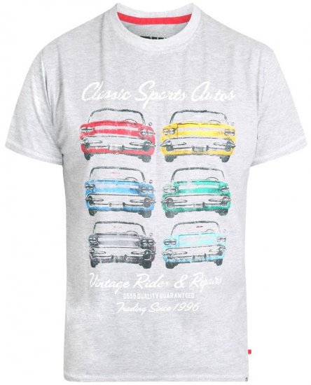 D555 Jenson T-shirt Grey - Camisetas - Camisetas - 2XL-14XL