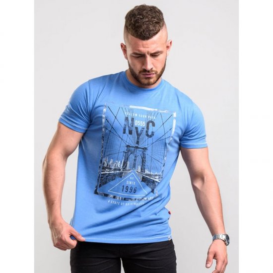 D555 Monty T-shirt Blue - Camisetas - Camisetas - 2XL-14XL