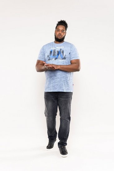D555 Hobart LA Printed T-Shirt Blue - Camisetas - Camisetas - 2XL-14XL