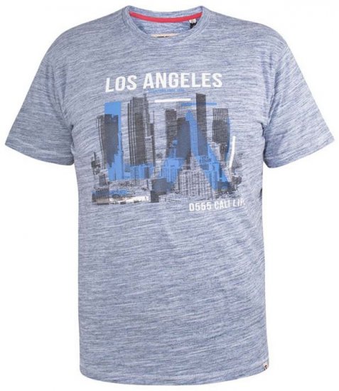 D555 Hobart LA Printed T-Shirt Blue - Camisetas - Camisetas - 2XL-14XL