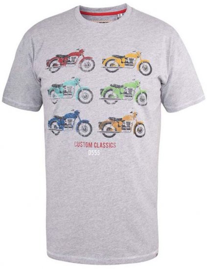 D555 Bathurst Custom Classics Motorbike Printed T-Shirt Grey - Camisetas - Camisetas - 2XL-14XL