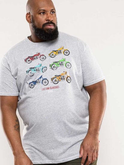 D555 Bathurst Custom Classics Motorbike Printed T-Shirt Grey - Camisetas - Camisetas - 2XL-14XL