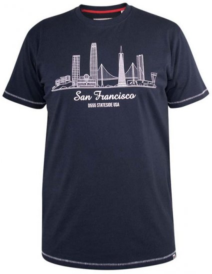 D555 Randwick San Francisco Printed T-Shirt Navy - Camisetas - Camisetas - 2XL-14XL