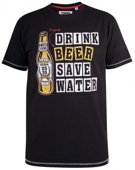 D555 Salford Save Water Drink Beer T-shirt Black - Camisetas - Camisetas - 2XL-14XL
