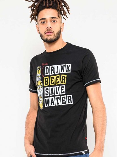 D555 Salford Save Water Drink Beer T-shirt Black - Camisetas - Camisetas - 2XL-14XL