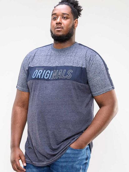 D555 Anson Originals Printed T-shirt Denim Marl - Camisetas - Camisetas - 2XL-14XL