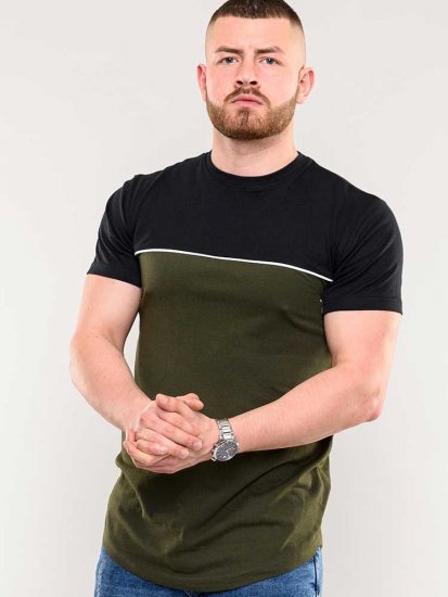 D555 Buckland Couture Cut And Sew Curved Hem T-Shirt - Camisetas - Camisetas - 2XL-14XL